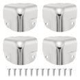 thumbnail image 1 of 4 Pcs Decorative Box Corner Covers, 37mm Metal Edge Guard, Silver, 1 of 6