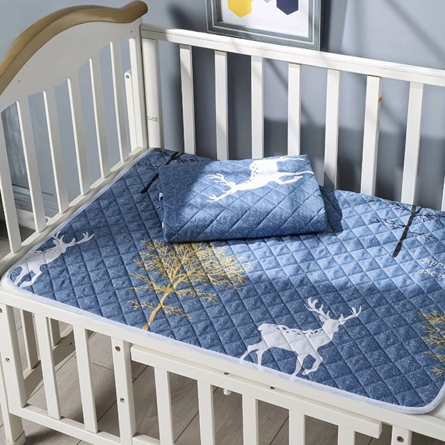 DEBGFS Excellent Matelas Absorbant et Lavable, Matelas Portable Adapté aux Femmes et aux Personnes Âgées, Protection Menstruelle Réutilisable, Housse de Matelas Imperméable et Respirante, V, Renne