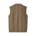 thumbnail image 7 of Vests for Men Cable Knit V-Neck Sleeveless Sweater Button Down Cardigan Fall Winter Business Casual Brown XL, 7 of 7