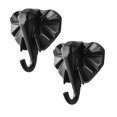 thumbnail image 1 of Gancho para Abrigos YONGSHENG Soporte de Llaves Elefante Negro 2 Uds, 1 of 5