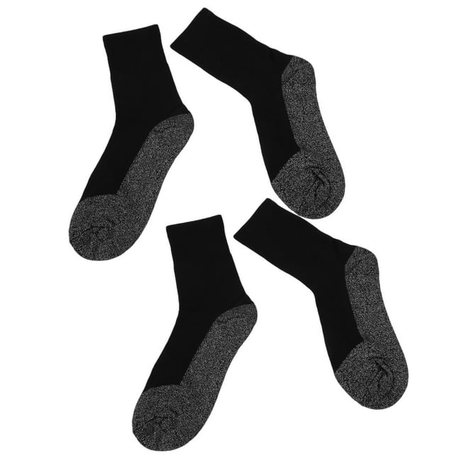 Calcetines Deportivos De Compresión, 2 Pares De Calcetines Cálidos De Invierno Con Temperatura Constante, Fibra Aluminizada Para Esquí Al Aire Libre Senderismo Al Aire Libre ANGGREK Descripción de la referencia