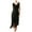 Black independence day dresses for women, variant on Dianli Womens Dresses Sleeveless V-Neck Midi Sequin PatchworkSummer Dresses Plain Evening Party Empire Waist Sexy Tassels Tank Sunress Black xl