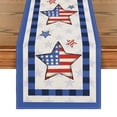 thumbnail image 4 of 1PC Independence Day Table Runner Star Print Customized Satin Flag Ribbon For Holiday Craft Decoration Table Flag Patriotic Stripes Wired Edge Ribbon Printing, 4 of 7