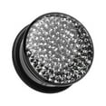 thumbnail image 3 of Brilliant Sparkles Black Body Single Flared Ear Gauge Plug Earrings, 3 of 5