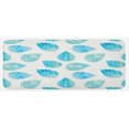 thumbnail image 1 of Watercolor Kitchen Mat, Fallen Forest Tree Leaves with Spring Inspired Color Scheme Deciduous Life Theme, Plush Decorative Kitchen Mat with Non Slip Backing, 47" X 19", Aqua White, by Ambesonne, 1 of 1