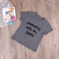 thumbnail image 5 of Douhoow 3-5Y Baby Short Sleeve T-shirt Letter Print Round Collar Gray Tops Kids Summer Tee, 5 of 7