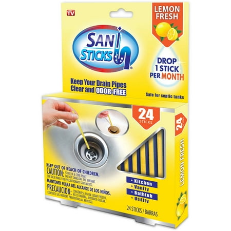 sani sticks lemon seen tv drain cleaner deodorizer sanitation pack scent walmart count fresh cleaning pipes odor flowing water