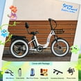 thumbnail image 2 of Addmotor M330II Electric Tricycle, 85 MI Long Range, 750W 48V 20AH Step-Thru Electric Trike, 3 Wheel Fat Tire Electric Bicycle for Adults with with Rear Speed Differential, White, 2 of 11