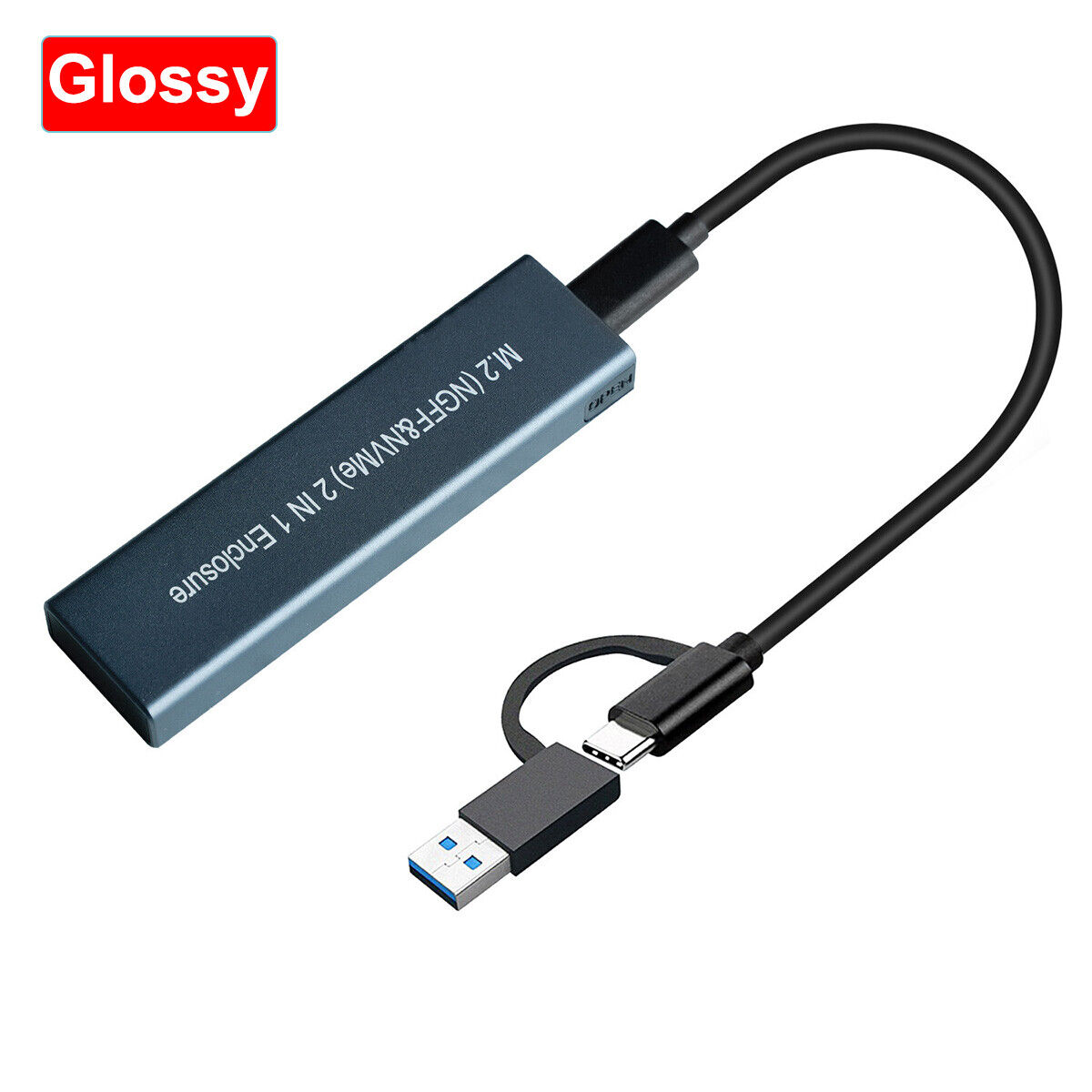 NGFF/NVME M.2 SATA SSD Hard Drive Enclosure USB Converter External Case