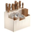 thumbnail image 1 of Wall Mounted Kitchen Utensil Storage Rack Large Capacity Chopstick Storage Rack Creamy-White, 1 of 5
