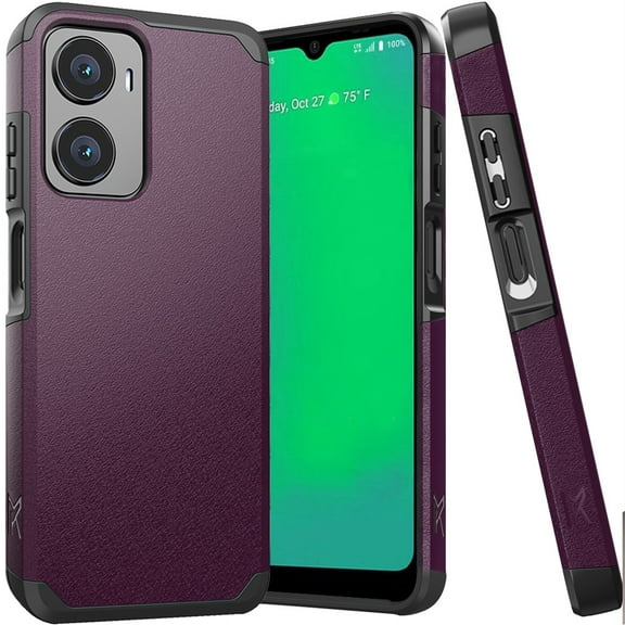 For AT&T Propel 2 5G Slim Shockproof Hybrid Cover Cellphone Case - mk Purple