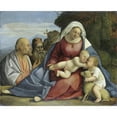 thumbnail image 2 of Anonymous 18x15 Black Ornate Wood Framed Double Matted Museum Art Print Titled - Madonna and Child with the Infant John the Baptist and Saints Peter and Anthony (C. 1515), 2 of 5