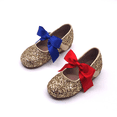 thumbnail image 2 of Charlotte girls big kid gold glitter flats with interchangable satin bow size 7-8Y (3 youth), 2 of 21