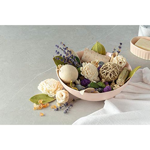 ANDALUcA Amber Lavender Potpourri Large 20 oz Bag + Fragrance Vial Scents of crushed Lavender, crystal Amber, White Eucalyptus, Sheer Musk and Sage