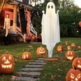 thumbnail image 4 of 2Pcs 5FT Hanging Swing Ghost Halloween Decor - Adjustable Height LED Lighted Outdoor Halloween Decorations for Porch, Yard & Trees, Spooky Cute Ghosts Lights with 8 Lighting Modes, 4 of 6