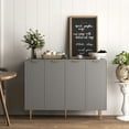 thumbnail image 2 of HOMCOM Sideboard Buffet Cabinet w/ Adjustable Shelves, Grey, 2 of 10