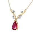 thumbnail image 2 of Galaxy Gold 14k Solid Yellow Gold 1.72 ct Ruby Diamond Pendant Necklace (24), 2 of 4