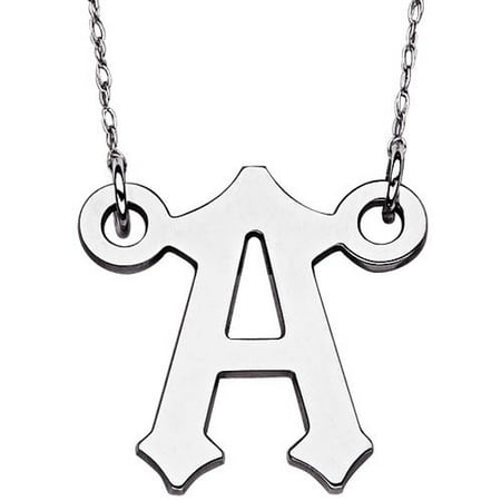 Sterling Silver Initial Pendant Necklace, 20"