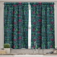 thumbnail image 2 of Ambesonne Ethnic Valance & Curtain, Vibrant Color Geometric, 55"x45", Multicolor, 2 of 6
