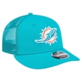 thumbnail image 3 of Men's New Era  Aqua Miami Dolphins Low Profile 9FIFTY Snapback Hat, 3 of 6