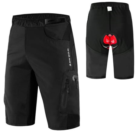 Wosawe Men 2 in 1 Cycling Shorts Breathable Quick Drying MTB
