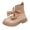 b54-Khaki, variant on KPOPLK Girls Waterproof Short Combat Boots Fashion Pull On Ankle Booties for Toddler/Little Kid/Big Kid(10.5,Khaki)