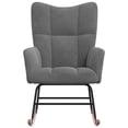 thumbnail image 2 of vidaXL Rocking Chair Dark Grey Velvet, 2 of 5