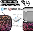 thumbnail image 4 of Black and Pink Leopard Print Insulated Lunch Bag Teens,Bento School Lunch Bag for Teens for Work,Picnic or Travel 10.6x7.7x4.3 Inches,12 Can Capacity, 4 of 6