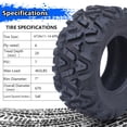 thumbnail image 4 of Homhougo Set of 2 ATV Tires 26x11-14 6PR All-Terrain ATV/UTV Off-Road Tires, Tubeless, 4 of 9