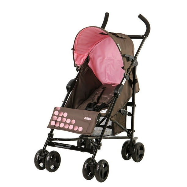 Dream on Me Mia Moda Brown/Pink Facile Umbrella Stroller - Walmart.com
