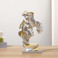 thumbnail image 1 of Estatua Creativa De Pareja Besándose - Estatua Dorada Resina Besándose Amante Escultura Escritorio Arte Moderno Figura Decoración De Mesa para El Hogar Oficina Sala De Estar, 1 of 5
