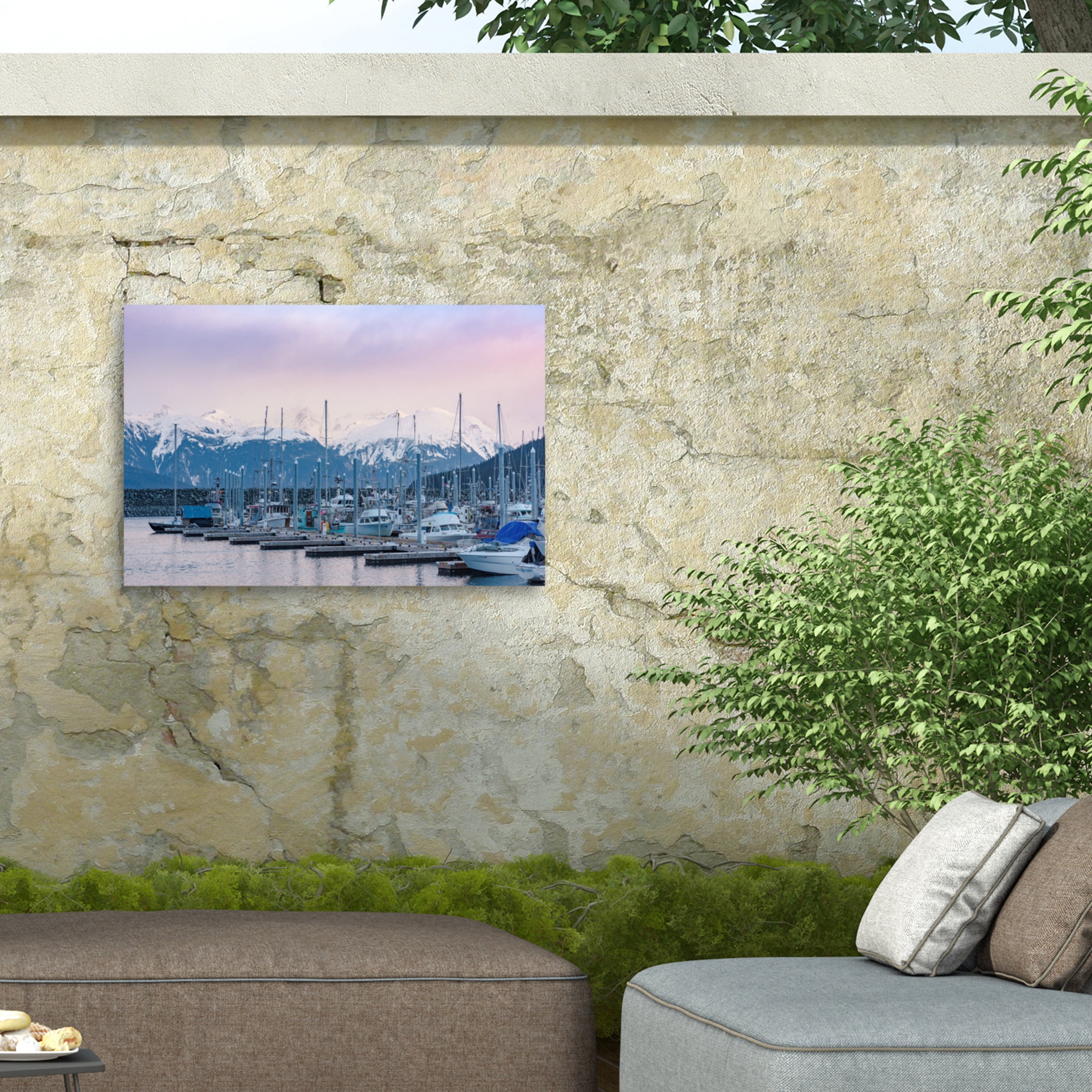 Brenda Petrella Photography LLC 'Harbor In Haines' Outdoor Canvas 12x19