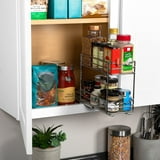 Spice Rack Organizer for Cabinet - Pull Out Double Tier Spice Rack 4-3/ ...