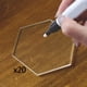 thumbnail image 3 of 20 piezas de licencia de nombre s de asientos hexagonales con soporte s de letreros de nombre s de bricolaje para Yuyangstore tarjetas de lugar de acrílico, 3 of 8