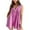 Hot Pink, variant on Women's Jean Jumpsuits Summer Casual Sleeveless V Neck Tie Front Pleated Short Rompers Loose Overall Shorts with Pockets