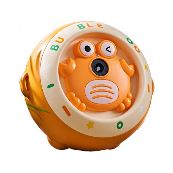 Bubble Machine | Crab Bubble Machines for Children | Automatic Bubble Maker Electric Fan for Boys Girls Games Outdoor Toy (Orange)