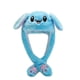 thumbnail image 1 of Gorro de conejo con orejas en movimiento, gorro de salto, divertido conejito de peluche, color azul, 1 of 1
