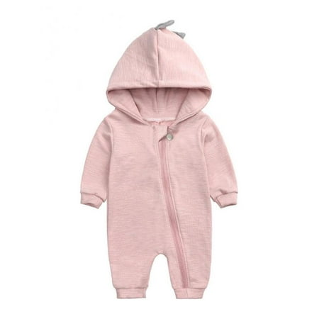 

Newborn Infant Kids Baby Boys Cute Cartoon Long Sleeve Zipper Hoodie Rompers Jumpsuit Top Outfits Clothes