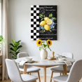 thumbnail image 6 of Canvas Wall Art Summer Lemon Canvas Art Print Farm Fruit Floral Leaf Black White Plaid Retro Pictures Wall Decor for Living Room Bedroom Artwork Decorations Stretched Framed Ready to Hang 11"x14", 6 of 9