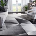 thumbnail image 2 of Safavieh Porcello Collection PRL6939D Modern Abstract Non-Shedding Stain Resistant Living Room Bedroom Area Rug, 8' x 10', Light Grey / Charcoal, 2 of 4