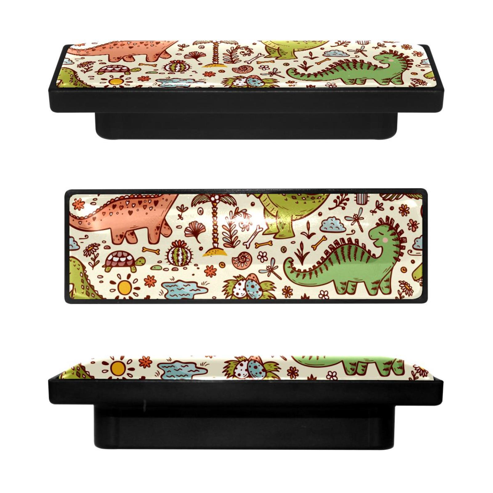 4 Pcs Rectangle Handle Cupboard Knob Drawer Pulls Handle