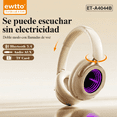 thumbnail image 4 of Audífonos Bluetooth EWTTO ET-A4044B, Tipo Diadema, Batería de 200mAh, Luz LED Púrpura – Ideal para Música, Gaming, Oficina o Exteriores, 4 of 7