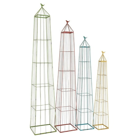 Benzara 55260 The Useful Set of 4 Metal Garden Trellis