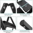 thumbnail image 2 of 2 Step Ladder, Lightweight Portable Foldable Collapsible Folding Sturdy Steel Metal Step Stool with Anti-Slip Wide Pedal, Heavy Duty 330 lbs Capacity, for Home, Kitchen, Closet, Adults, White, 2 of 7