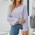 thumbnail image 4 of Blusa informal de manga larga con cuello redondo y manga larga para mujer Fridja  hjk1632, 4 of 8