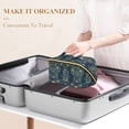 thumbnail image 3 of FORMRS Makeup Bag Travel Cosmetic Organizer for Women Fold Flat Zipper Pouch with Handle, Shadowy Forest Pattern, 3 of 8