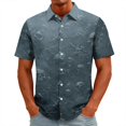 thumbnail image 2 of Men's Halloween Shirts Spider Skeleton Graphic Collared Vintage T Shirt Bat Print Short Sleeve Funny Cute Tees 5XL, 2 of 5