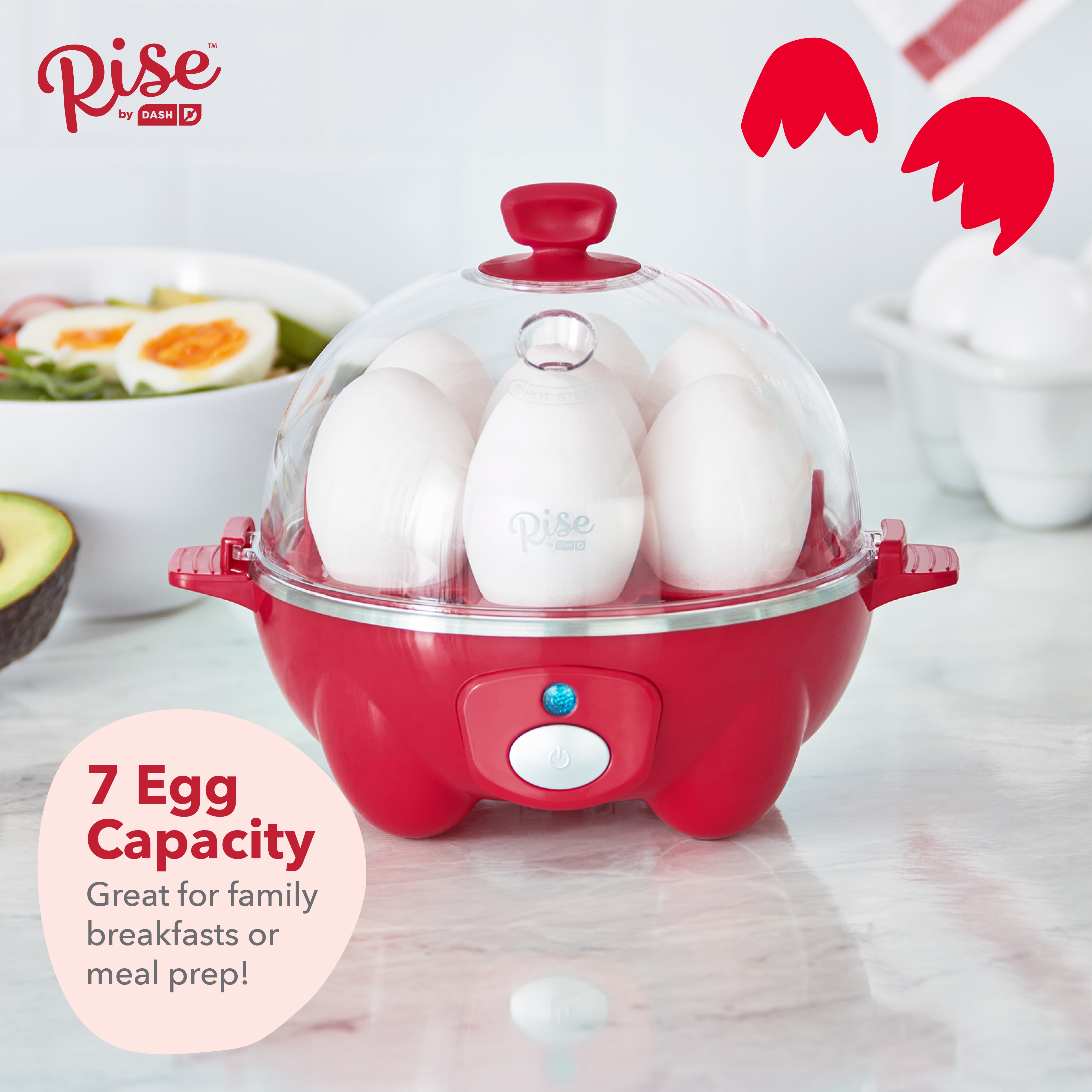 Rapid Egg Cooker Rooster Electric Dash Boiler Steam Automatic Kitchen  Appliances