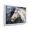 thumbnail image 3 of Designart 'Close Up Of The Head of A Lipizzan Horse' Farmhouse Framed Canvas Wall Art Print, 3 of 5