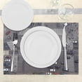 thumbnail image 3 of Ambesonne Urban Place Mats Set of 4, Road Intersection Paris, Standard Size, Grey White, 3 of 6